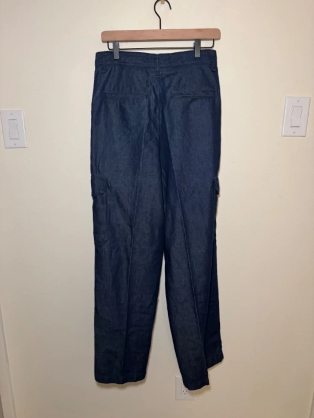 Rag & Bone Featherweight Cassidy Cargo Pants 26 High Rise Wide Leg Utility Denim